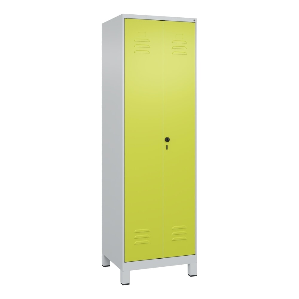 C+P Putzmittel-Spind Classic PLUS, Füße, 2 Abteile, HxBxT 1.950 x 600 x 500 mm, lichtgrau, clowngrün, für Vorhängeschloss N° de l'image du produit 9 : C+P Putzmittel-Spind Classic PLUS, Füße, 2 Abteile, HxBxT 1.950 x 600 x 500 mm, lichtgrau, clowngrün, für Vorhängeschloss