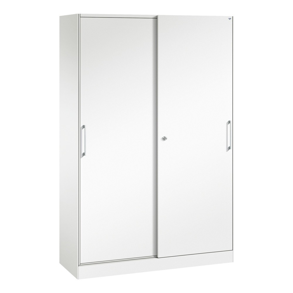 Produktabbildung Nr. 1: C+P Schiebetürenschrank Asisto, 5 OH, Breite 1.200 mm, verkehrsweiss, verkehrsweiss