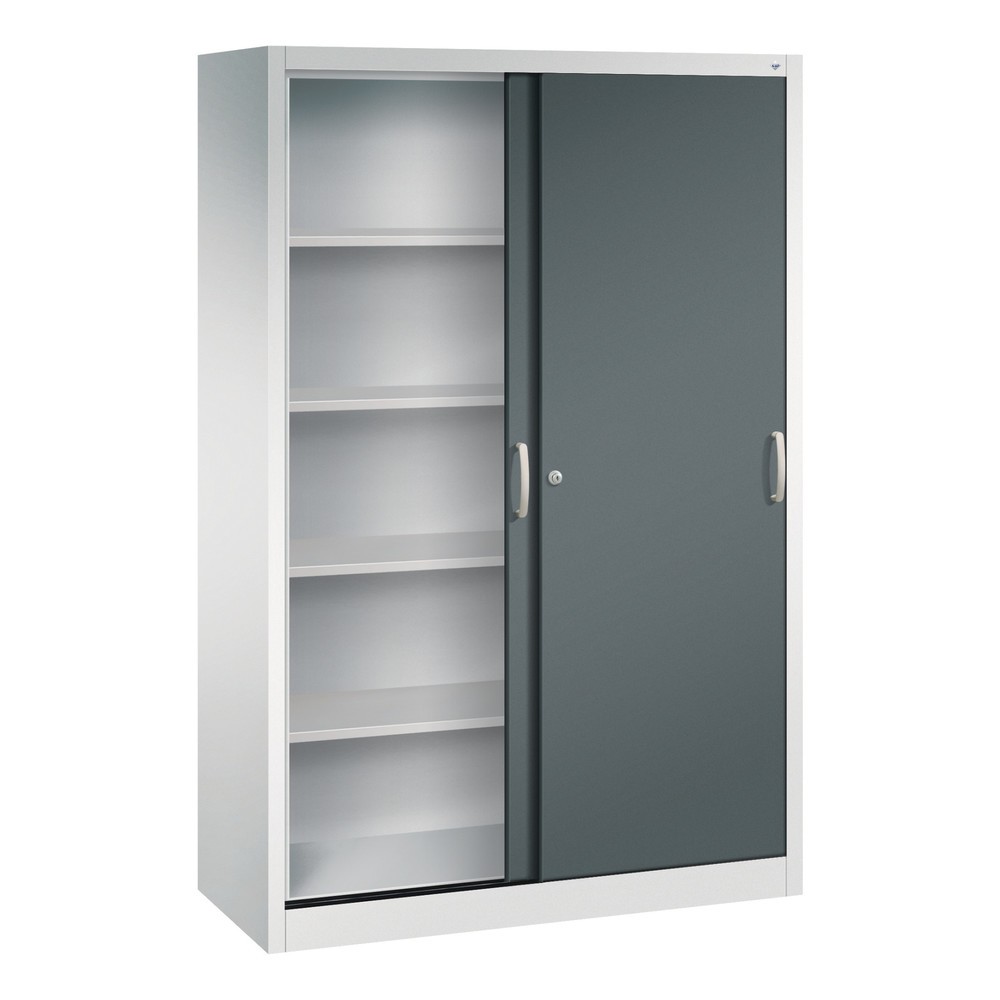 Produktabbildung Nr. 3: C+P Schiebetürenschrank, HxBxT 1.950 x 1.200 x 500 mm, lichtgrau, anthrazitgrau