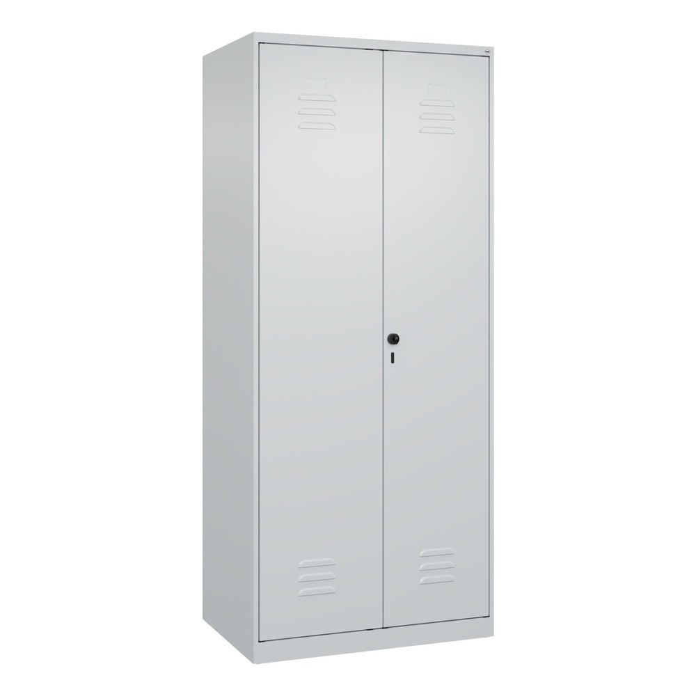 Produktabbildung: C+P Schwarz-Weiss-Spind Classic PLUS, 2 Abteile, HxBxT 1.850 x 800 x 500 mm, lichtgrau, lichtgrau, für Vorhängeschloss