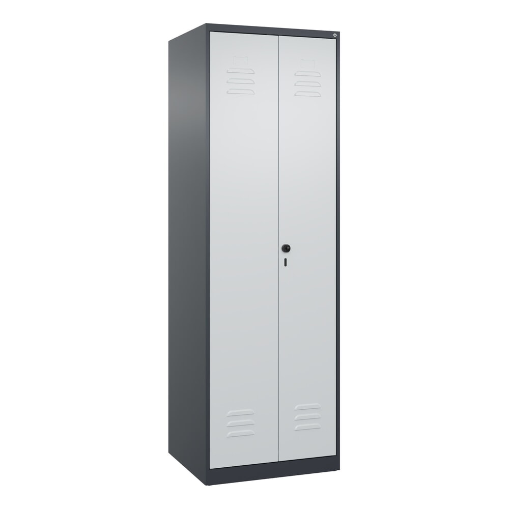 C+P Schwarz-Weiß-Spind Classic PLUS, 2 Abteile, HxBxT 1.850 x 600 x 500 mm, anthrazitgrau, lichtgrau, für Vorhängeschloss N° de l'image du produit 9 : C+P Schwarz-Weiß-Spind Classic PLUS, 2 Abteile, HxBxT 1.850 x 600 x 500 mm, anthrazitgrau, lichtgrau, für Vorhängeschloss