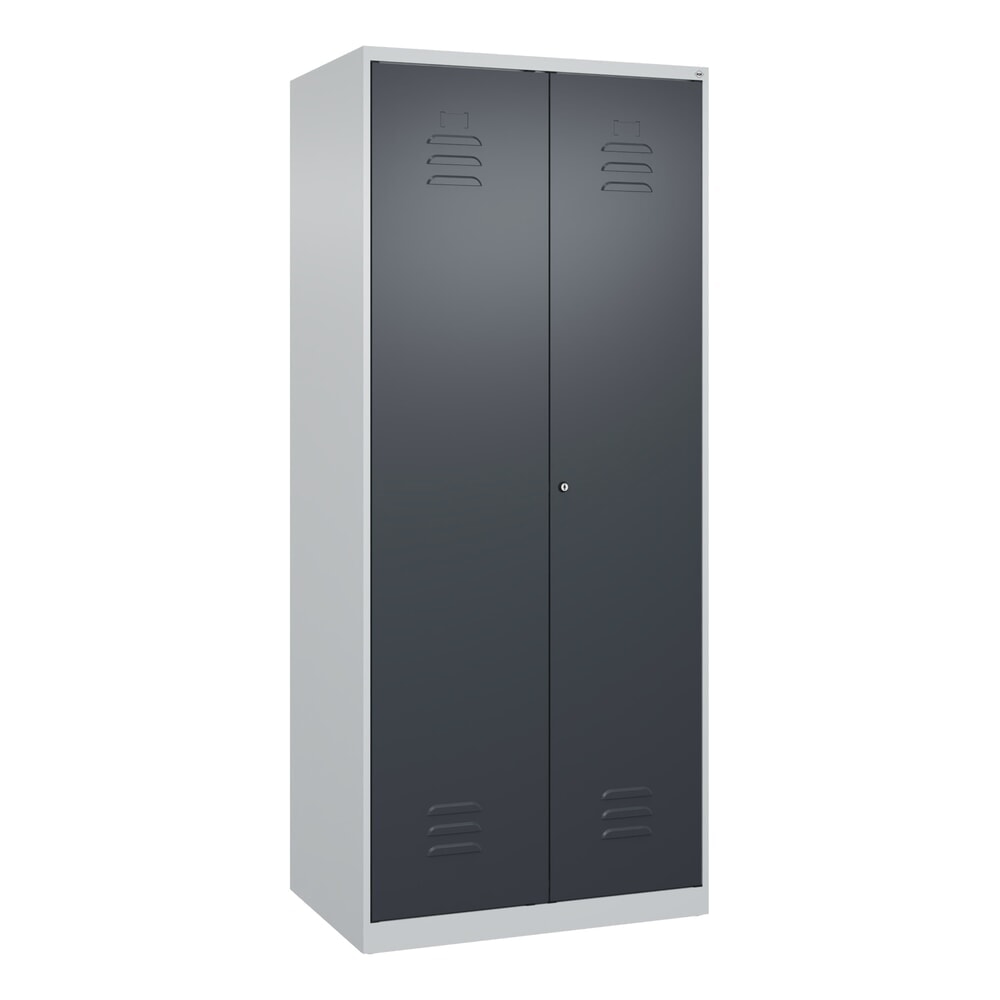 Produktabbildung Nr. 9: C+P Schwarz-Weiss-Spind Classic PLUS, 2 Abteile, HxBxT 1.850 x 800 x 500 mm, lichtgrau, anthrazitgrau, Zylinderschloss