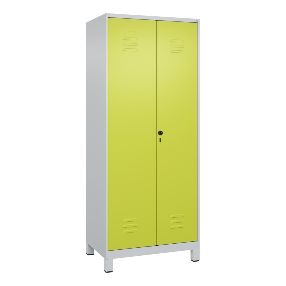 C+P Schwarz-Weiß-Spind Classic PLUS, Füße, 2 Abteile, HxBxT 1.950 x 800 x 500 mm, lichtgrau, clowngrün, für Vorhängeschloss N° de l'image du produit 9 : C+P Schwarz-Weiß-Spind Classic PLUS, Füße, 2 Abteile, HxBxT 1.950 x 800 x 500 mm, lichtgrau, clowngrün, für Vorhängeschloss