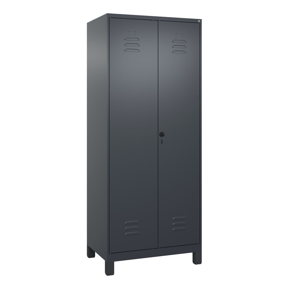 C+P Schwarz-Weiß-Spind Classic PLUS, Füße, 2 Abteile, HxBxT 1.950 x 800 x 500 mm, anthrazitgrau, anthrazitgrau, für Vorhängeschloss N° de l'image du produit 9 : C+P Schwarz-Weiß-Spind Classic PLUS, Füße, 2 Abteile, HxBxT 1.950 x 800 x 500 mm, anthrazitgrau, anthrazitgrau, für Vorhängeschloss