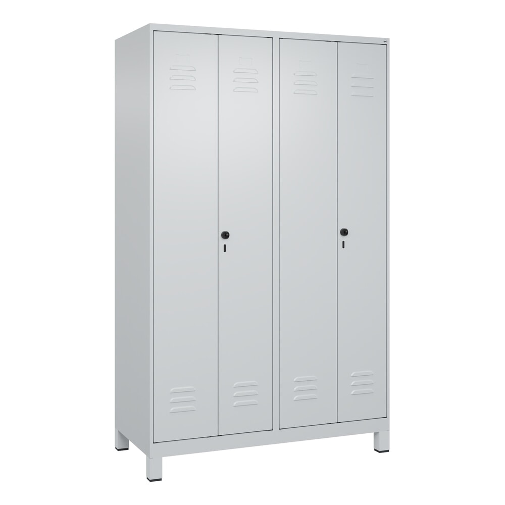 C+P Schwarz-Weiß-Spind Classic PLUS, Füße, 4 Abteile, HxBxT 1.950 x 1.200 x 500 mm, lichtgrau, lichtgrau, für Vorhängeschloss N° de l'image du produit 9 : C+P Schwarz-Weiß-Spind Classic PLUS, Füße, 4 Abteile, HxBxT 1.950 x 1.200 x 500 mm, lichtgrau, lichtgrau, für Vorhängeschloss