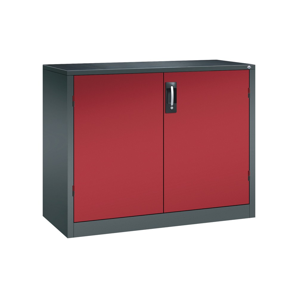 Produktabbildung Nr. 1: C+P Schwerlastschrank mit 1 Fachboden, HxBxT 1.000 x 1.200 x 500 mm, anthrazitgrau, rubinrot
