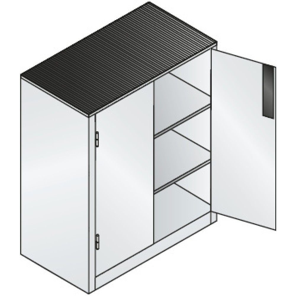 Produktabbildung Nr. 3: C+P Schwerlastschrank mit 2 Fachböden, HxBxT 1.200 x 930 x 500 mm, anthrazitgrau, schwarzgrau