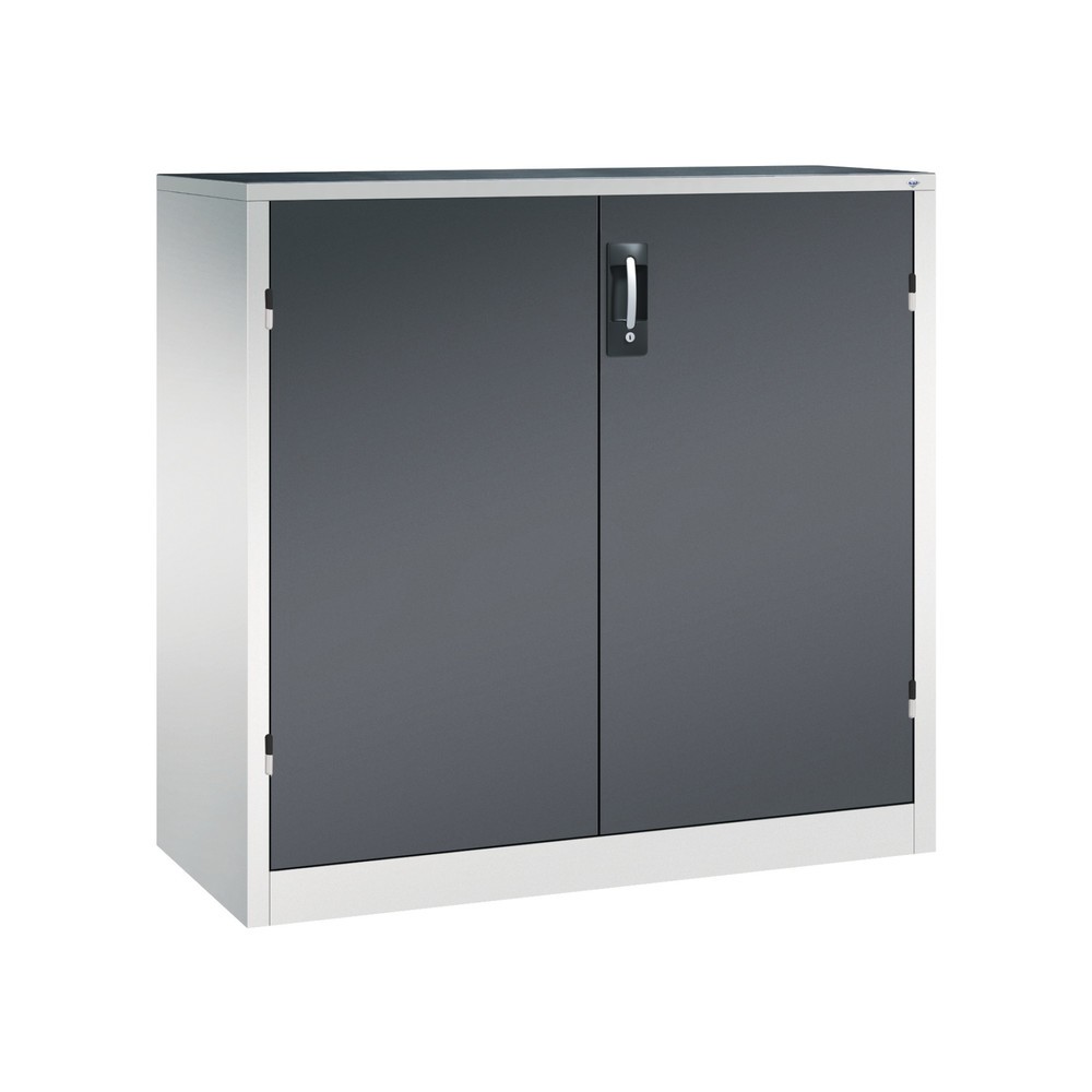 Produktabbildung Nr. 1: C+P Schwerlastschrank mit 2 Fachböden, HxBxT 1.200 x 1.200 x 500 mm, lichtgrau, schwarzgrau