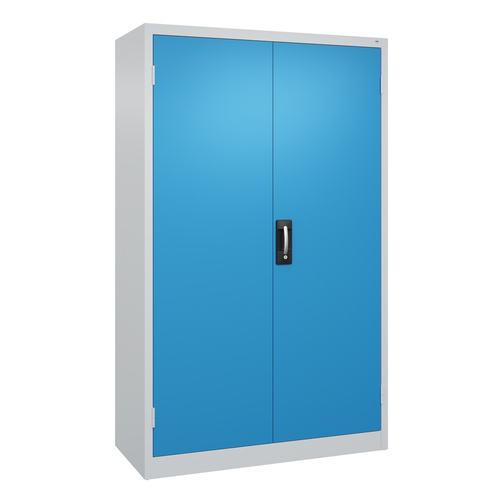 Produktabbildung: C+P Schwerlastschrank mit 4 Fachböden, HxBxT 1.950 x 1.200 x 500 mm, lichtgrau, lichtblau