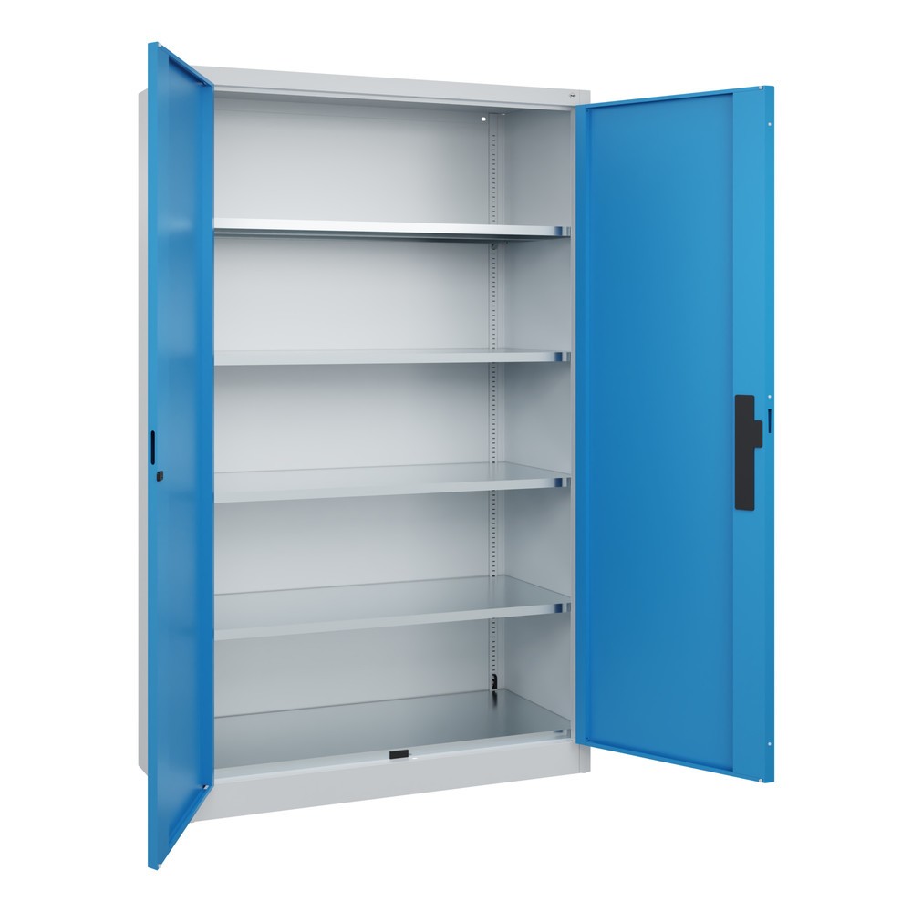 Produktabbildung Nr. 4: C+P Schwerlastschrank mit 4 Fachböden, HxBxT 1.950 x 1.200 x 500 mm, lichtgrau, lichtblau