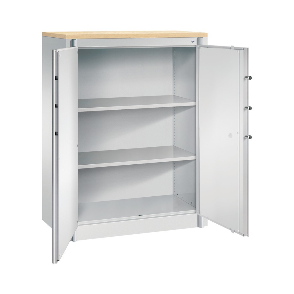 Produktabbildung Nr. 3: C+P Sicherheits-Flügeltürschrank , 3 OH, HxBxT 1.226 x 930 x 500 mm, lichtgrau, lichtgrau, Ahorn