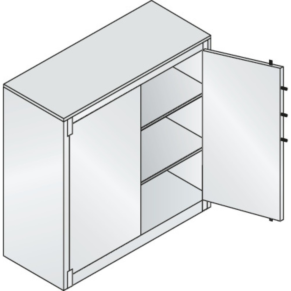 Produktabbildung Nr. 3: C+P Sicherheits-Flügeltürschrank, 3 OH, HxBxT 1.226 x 1.200 x 500 mm, lichtgrau, lichtgrau, Ahorn
