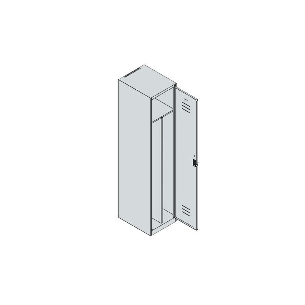 C+P Spind Classic PLUS, 1 Abteil, HxBxT 1.850 x 400 x 500 mm, anthrazitgrau, lichtgrau, für Vorhängeschloss, mit Mitteltrennwand Produktabbildung Nr. 7: C+P Spind Classic PLUS, 1 Abteil, HxBxT 1.850 x 400 x 500 mm, anthrazitgrau, lichtgrau, für Vorhängeschloss, mit Mitteltrennwand