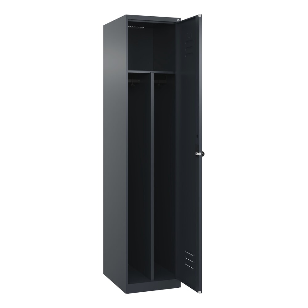 C+P Spind Classic PLUS, 1 Abteil, HxBxT 1.850 x 400 x 500 mm, anthrazitgrau, anthrazitgrau, für Vorhängeschloss, mit Mitteltrennwand Illustration du produit: C+P Spind Classic PLUS, 1 Abteil, HxBxT 1.850 x 400 x 500 mm, anthrazitgrau, anthrazitgrau, für Vorhängeschloss, mit Mitteltrennwand