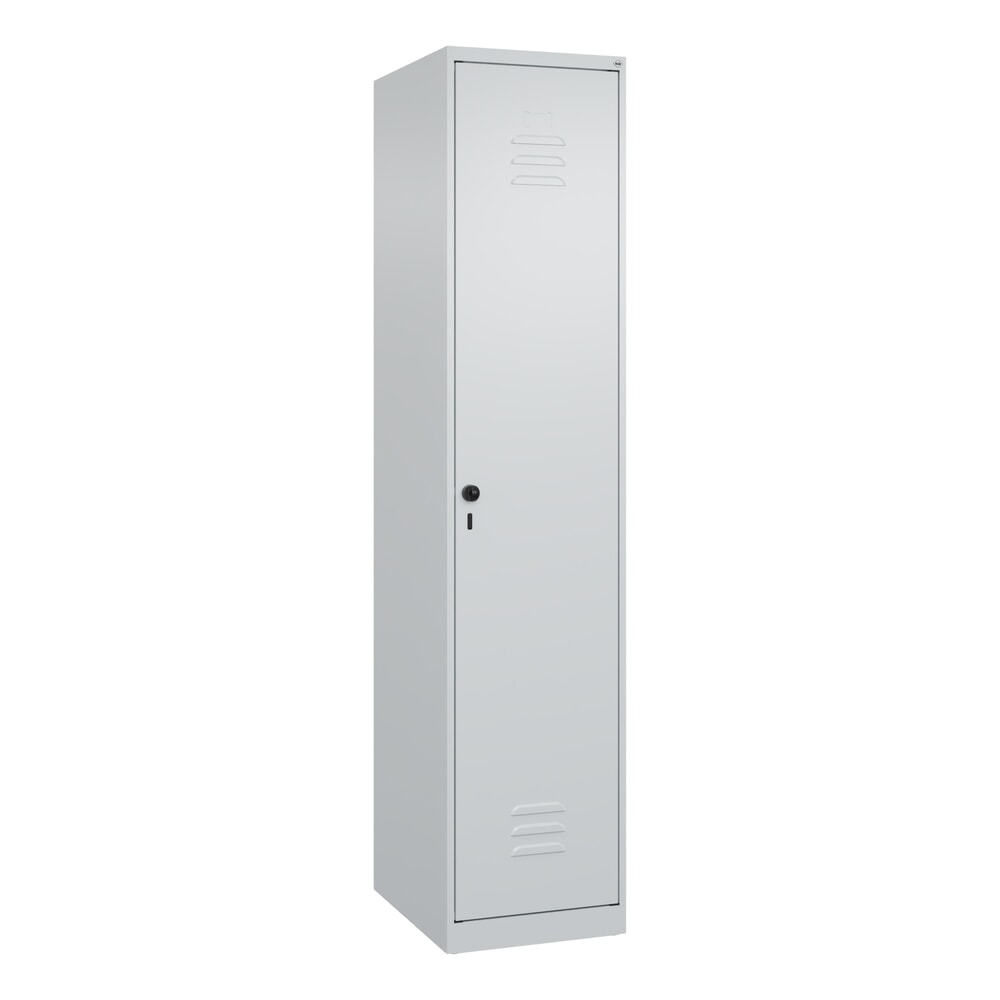 N° de l'image du produit 9 : C+P Spind Classic PLUS, 1 Abteil, HxBxT 1.850 x 400 x 500 mm, lichtgrau, lichtgrau, für Vorhängeschloss, ohne Mitteltrennwand