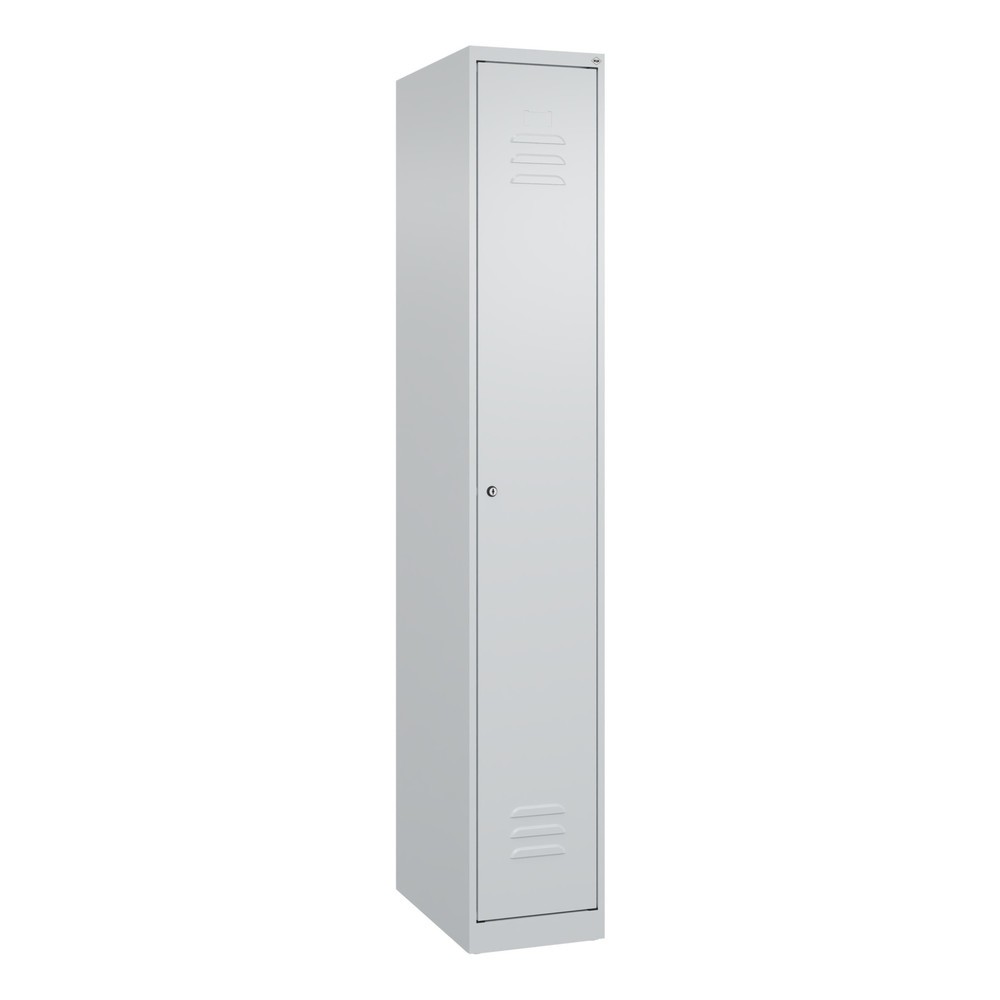 Illustration du produit: C+P Spind Classic PLUS, 1 Abteil, HxBxT 1.850 x 300 x 500 mm, lichtgrau, lichtgrau, Zylinderschloss, ohne Mitteltrennwand