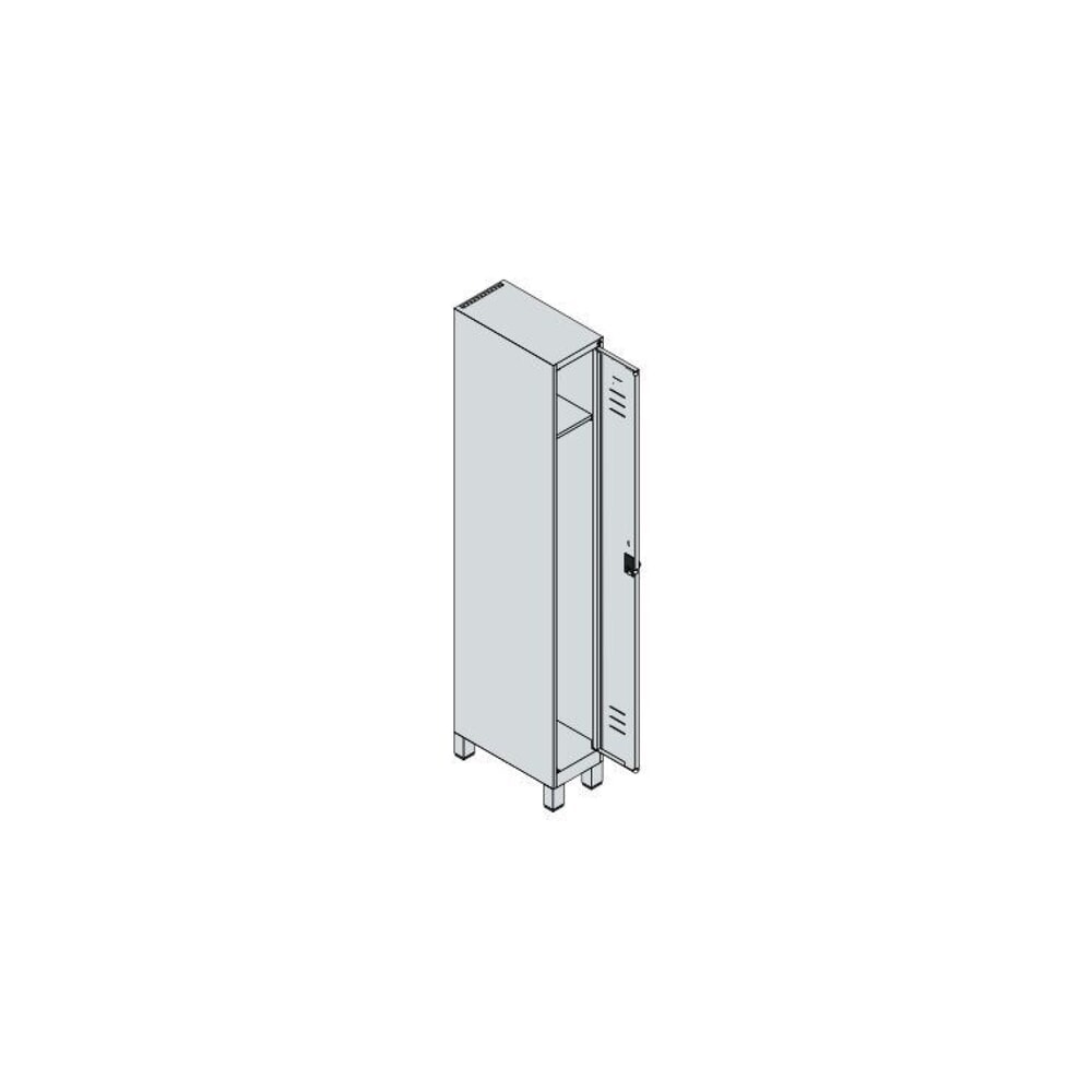 Produktabbildung Nr. 8: C+P Spind Classic PLUS, Füsse, 1 Abteil, HxBxT 1.950 x 250 x 500 mm, anthrazitgrau, anthrazitgrau, Zylinderschloss, ohne Mitteltrennwand