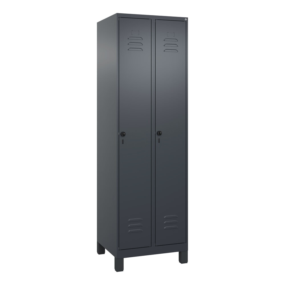 C+P Spind Classic PLUS, Füsse, 2 Abteile, HxBxT 1.950 x 600 x 500 mm, anthrazitgrau, anthrazitgrau, für Vorhängeschloss, ohne Mitteltrennwand Produktabbildung Nr. 9: C+P Spind Classic PLUS, Füsse, 2 Abteile, HxBxT 1.950 x 600 x 500 mm, anthrazitgrau, anthrazitgrau, für Vorhängeschloss, ohne Mitteltrennwand