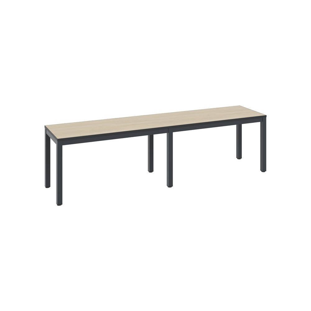Produktabbildung Nr. 1: C+P Umkleidesitzbank Basic Plus, Länge 1.500 mm, schwarzgrau/Eiche Sereno