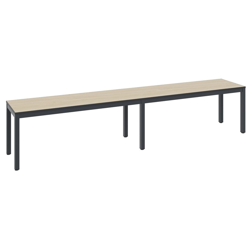 Produktabbildung Nr. 1: C+P Umkleidesitzbank Basic Plus, Länge 1.960 mm, schwarzgrau/Eiche Sereno