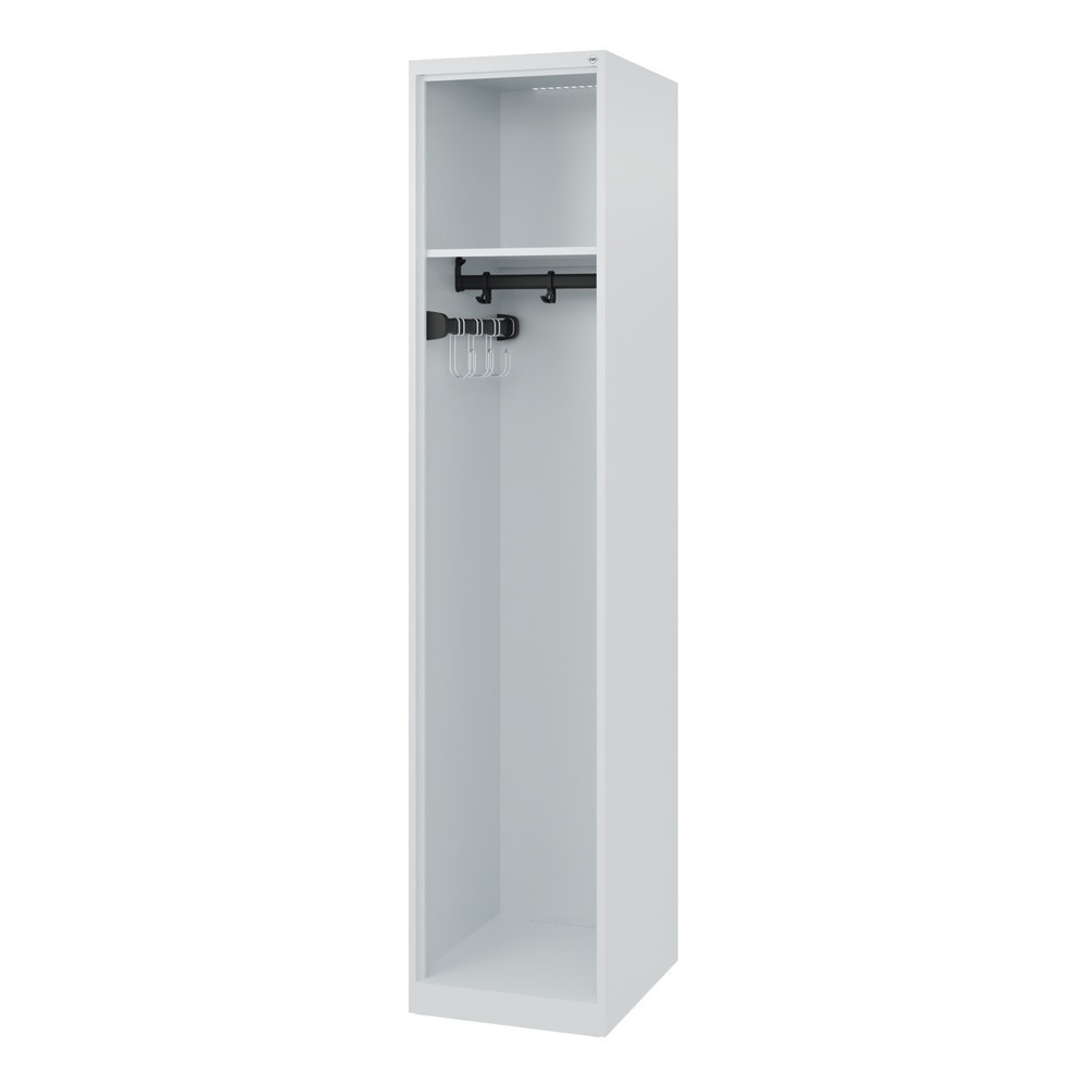 Produktabbildung Nr. 1: C+P Vestiaire pompier EXPERT, patins, 1 compartiment, HxlxP 1 850 x 400 x 500 mm, gris clair