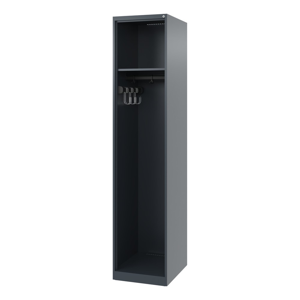Illustration du produit: C+P Vestiaire pompier EXPERT, patins, 1 compartiment, HxlxP 1 850 x 400 x 500 mm, gris anthracite