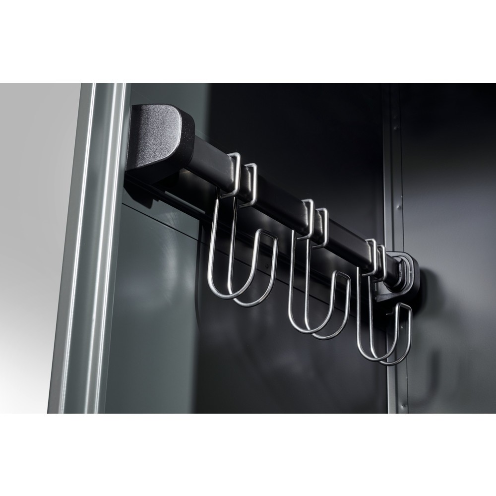 Produktabbildung Nr. 4: C+P Vestiaire pompier EXPERT, patins, 3 compartiments, HxlxP 1 850 x 900 x 500 mm, gris clair