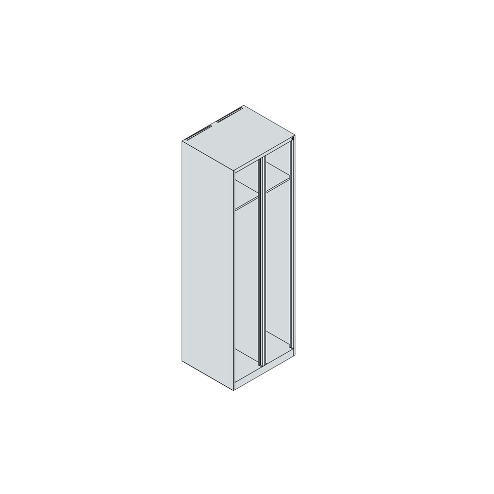 Produktabbildung Nr. 5: C+P Vestiaire pompier EXPERT, patins, 2 compartiments, HxlxP 1 850 x 600 x 500 mm, gris clair, avec support de casque