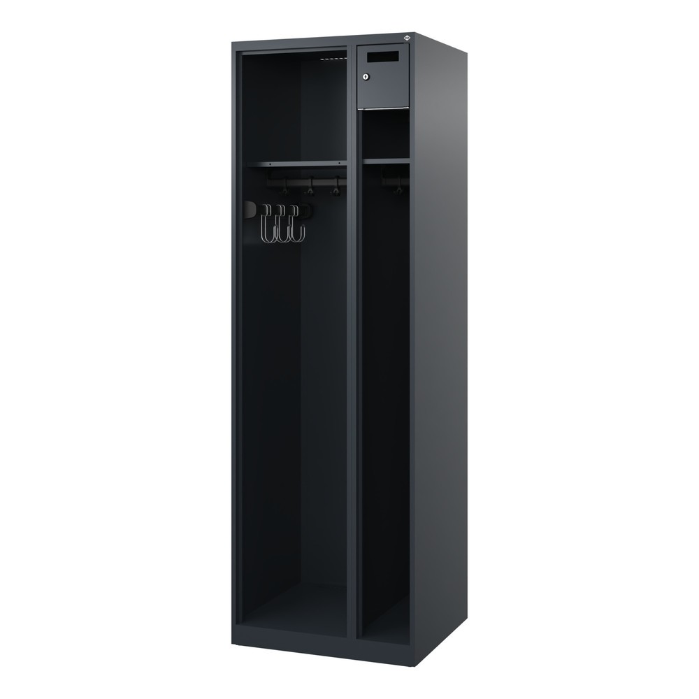 Produktabbildung Nr. 4: C+P Vestiaire pompier KOMBI Open, patins, 1 compartiment, HxlxP 1 850 x 600 x 500 mm, gris anthracite