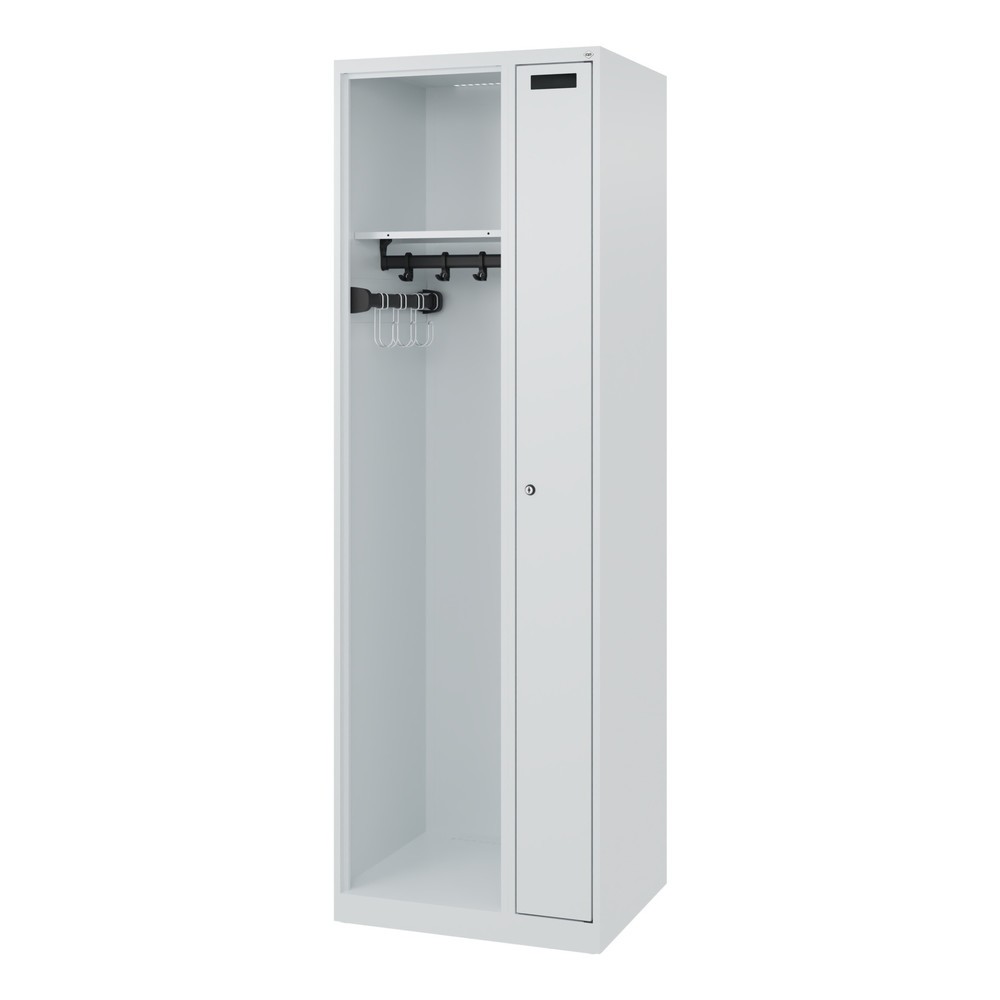 Produktabbildung Nr. 5: C+P Vestiaire pompier KOMBI, patins, 1 compartiment, HxlxP 1 850 x 600 x 500 mm, gris clair