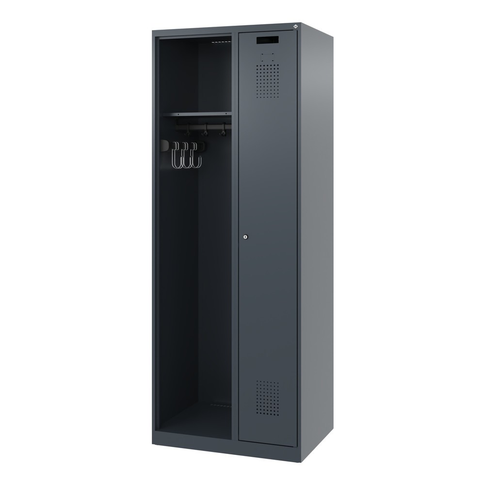 Produktabbildung Nr. 5: C+P Vestiaire pompier KOMBI, patins, 1 compartiment, HxlxP 1 850 x 700 x 500 mm, gris anthracite