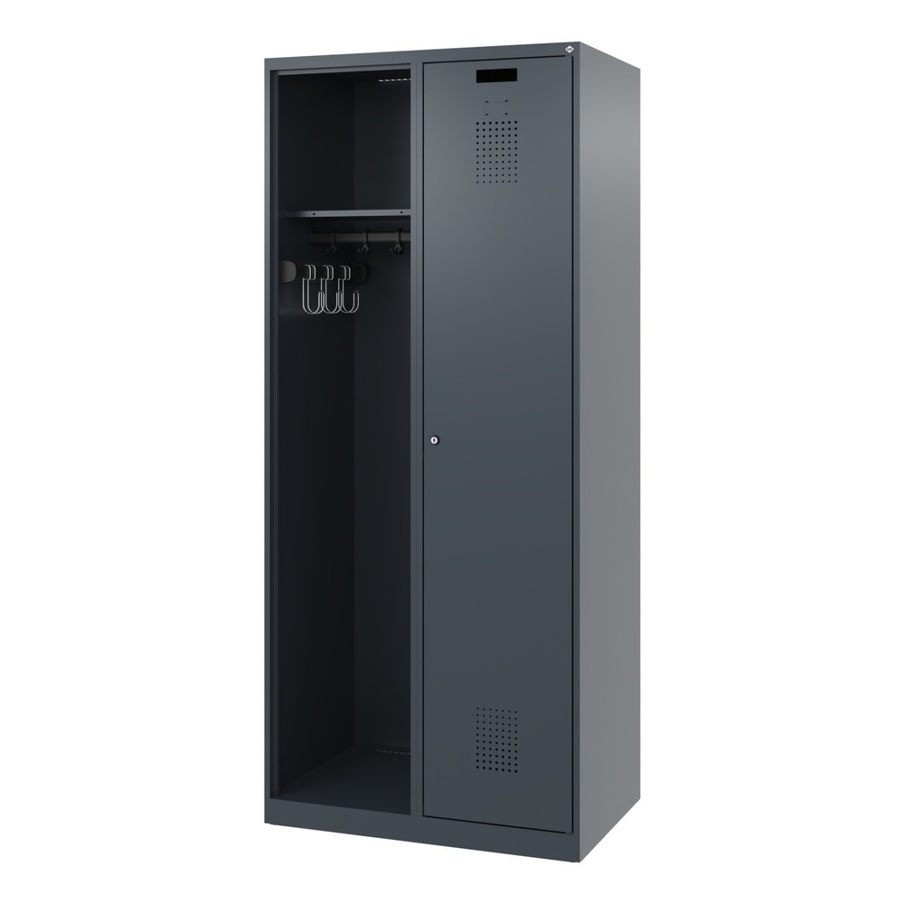 Produktabbildung Nr. 5: C+P Vestiaire pompier KOMBI, patins, 1 compartiment, HxlxP 1 850 x 800 x 500 mm, gris anthracite