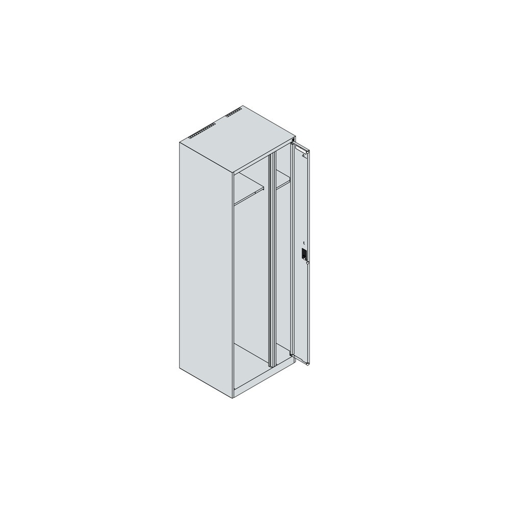 Produktabbildung Nr. 4: C+P Vestiaire pompier KOMBI, pieds, 1 compartiment, HxlxP 1 850 x 600 x 500 mm, rouge feu, avec support de casque