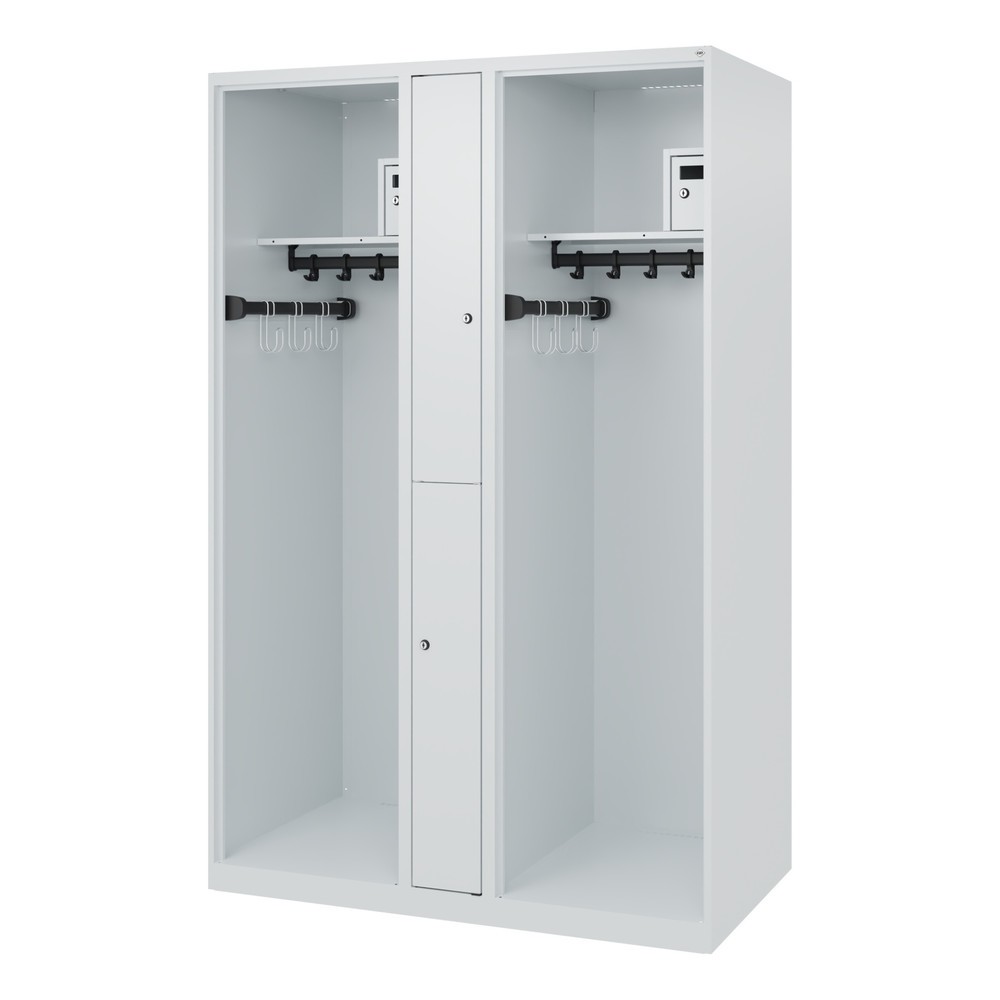 Produktabbildung Nr. 5: C+P Vestiaire pompier MAXI, patins, HxlxP 1 850 x 1 200 x 600 mm, gris clair