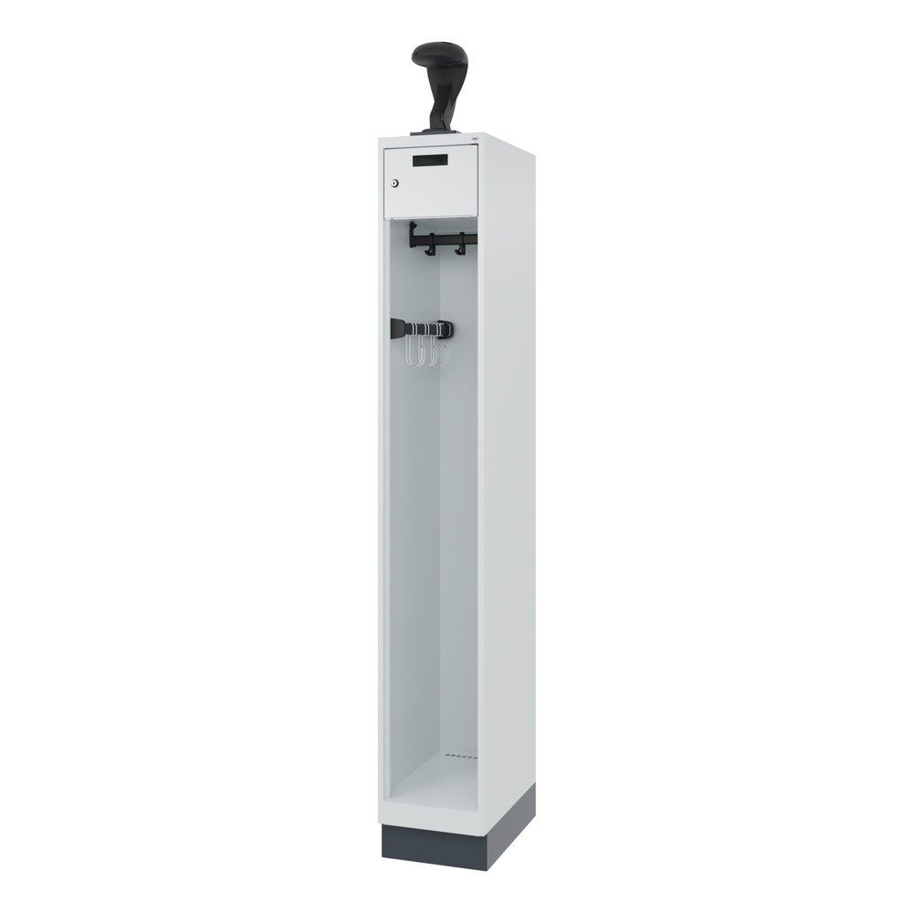 Produktabbildung Nr. 5: C+P Vestiaire pompier PRAKTUS, socle, 1 compartiment, HxlxP 1 850 x 300 x 500 mm, gris clair, avec support de casque