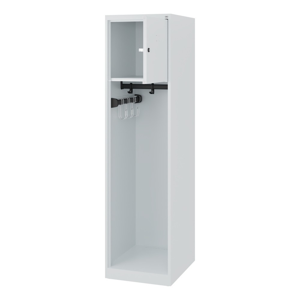 Produktabbildung Nr. 1: C+P Vestiaire pompier YOUNGSTER, patins, 1 compartiment, HxlxP 1 530 x 400 x 500 mm, gris clair