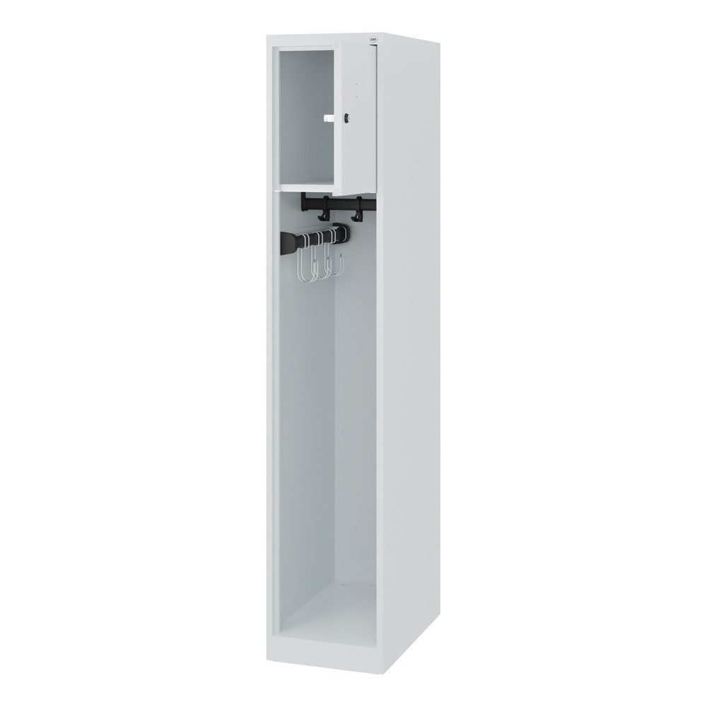 Illustration du produit: C+P Vestiaire pompier YOUNGSTER, patins, 1 compartiment, HxlxP 1 530 x 300 x 500 mm, gris clair