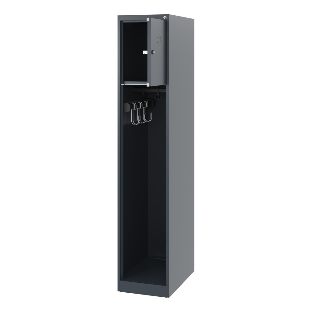 Illustration du produit: C+P Vestiaire pompier YOUNGSTER, patins, 1 compartiment, HxlxP 1 530 x 300 x 500 mm, gris anthracite