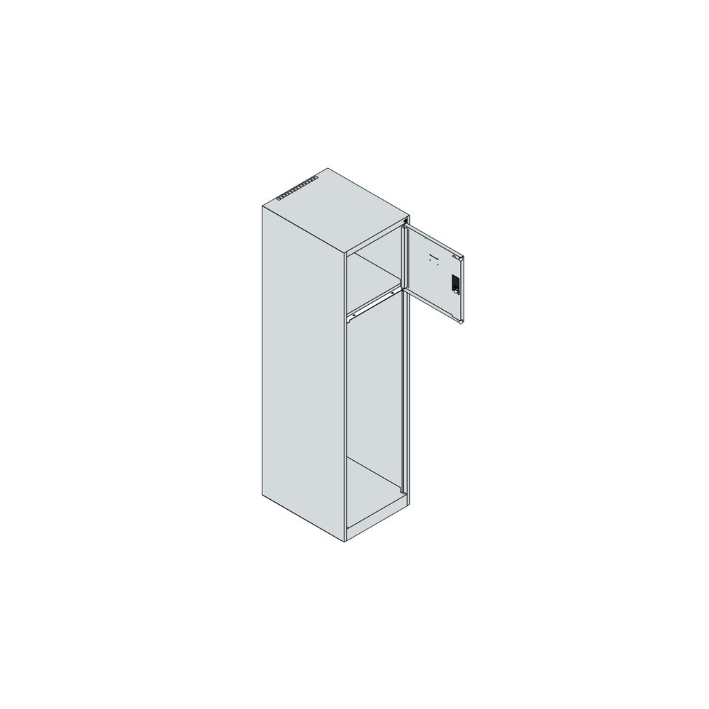 Produktabbildung Nr. 4: C+P Vestiaire pompier YOUNGSTER, pieds, 1 compartiments, HxlxP 1 530 x 400 x 500 mm, gris clair, avec support de casque