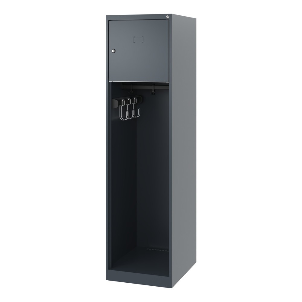 Produktabbildung Nr. 5: C+P Vestiaire pompier YOUNGSTER, patins, 1 compartiment, HxlxP 1 530 x 400 x 500 mm, gris anthracite