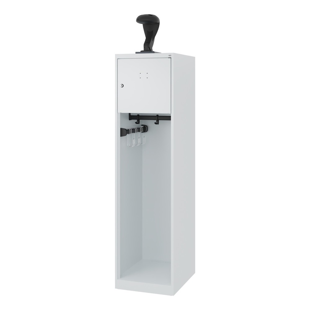 Produktabbildung Nr. 5: C+P Vestiaire pompier YOUNGSTER, patins, 1 compartiment, HxlxP 1 530 x 400 x 500 mm, gris clair, avec support de casque