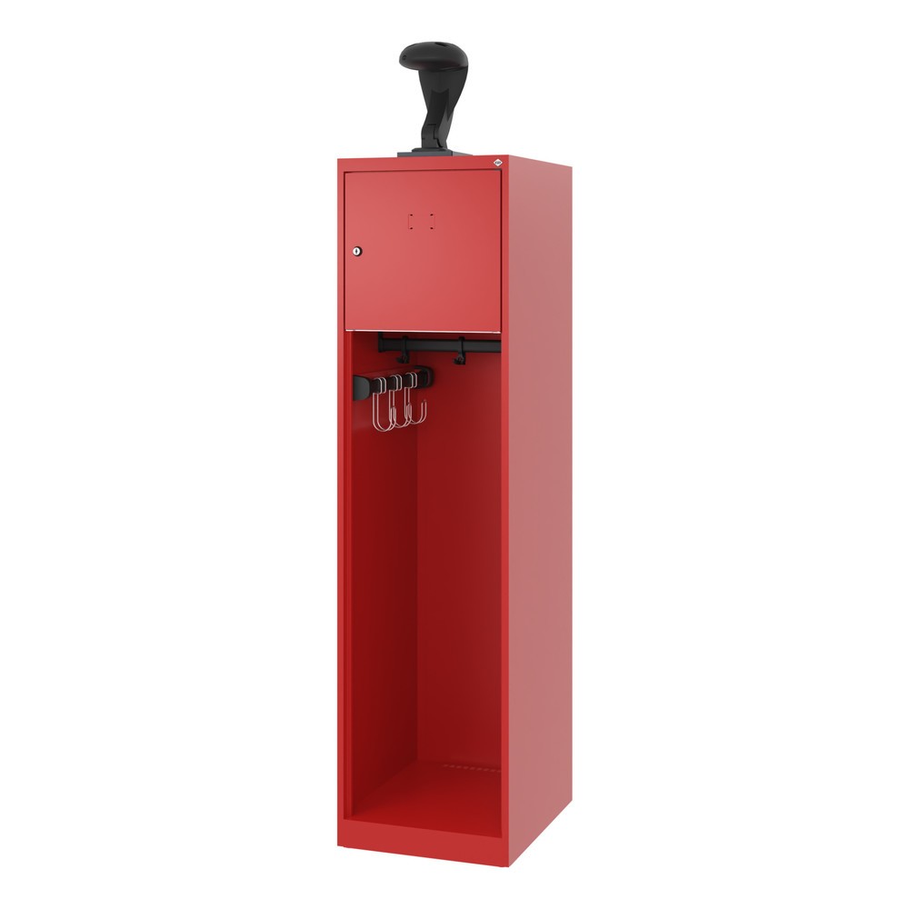 Produktabbildung Nr. 5: C+P Vestiaire pompier YOUNGSTER, patins, 1 compartiment, HxlxP 1 530 x 400 x 500 mm, rouge feu, avec support de casque