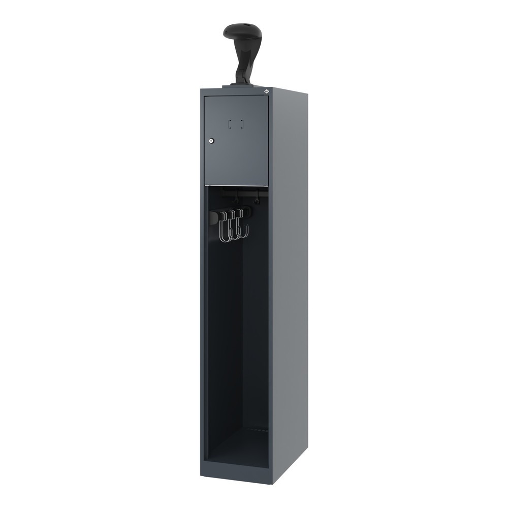 Produktabbildung Nr. 5: C+P Vestiaire pompier YOUNGSTER, patins, 1 compartiment, HxlxP 1 530 x 300 x 500 mm, gris anthracite, avec support de casque