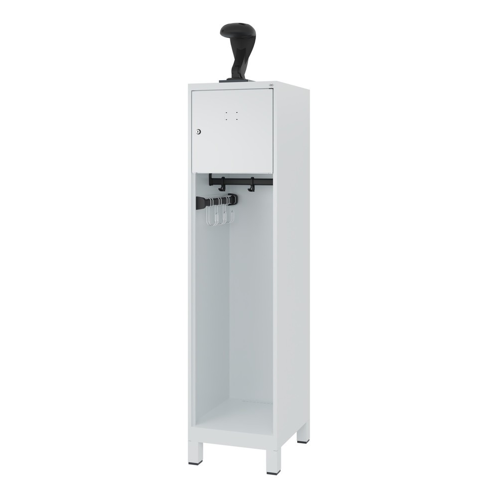Produktabbildung Nr. 5: C+P Vestiaire pompier YOUNGSTER, pieds, 1 compartiments, HxlxP 1 530 x 400 x 500 mm, gris clair, avec support de casque