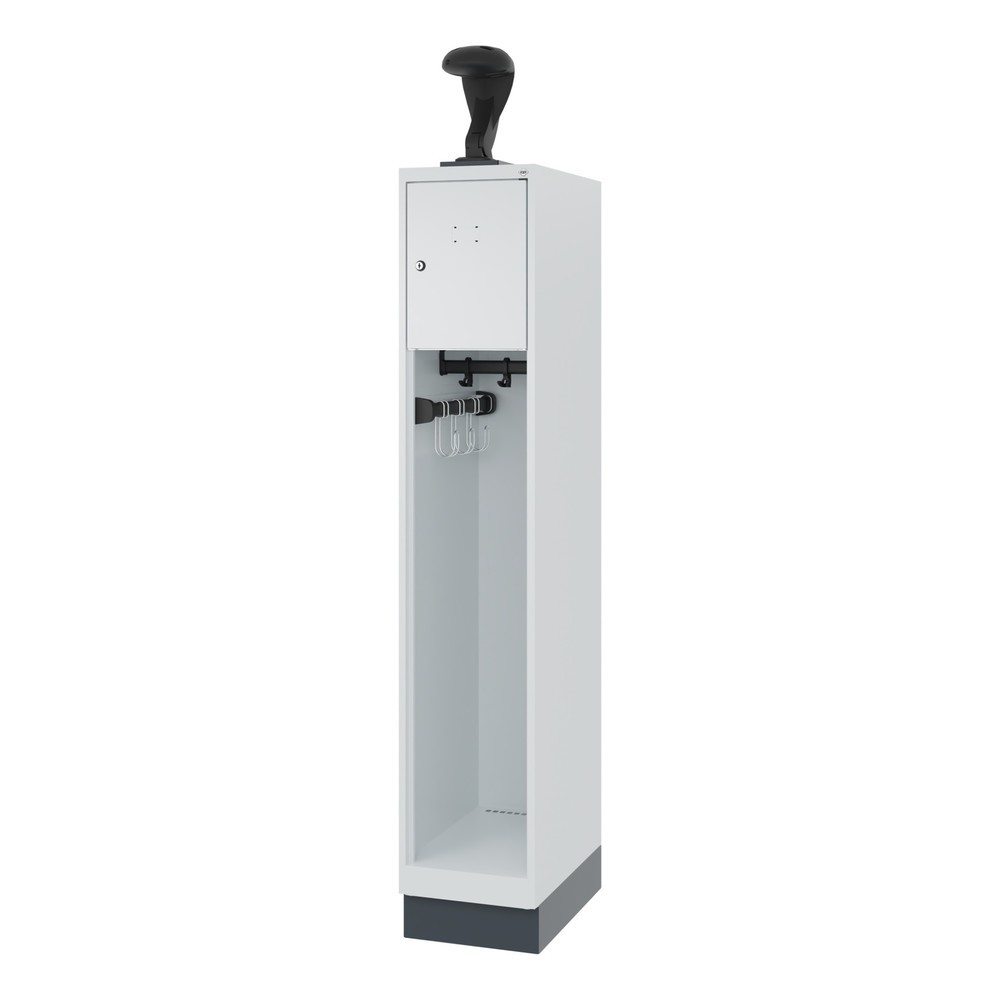 Produktabbildung Nr. 5: C+P Vestiaire pompier YOUNGSTER, socle, 1 compartiment, HxlxP 1 530 x 300 x 500 mm, gris clair, avec support de casque