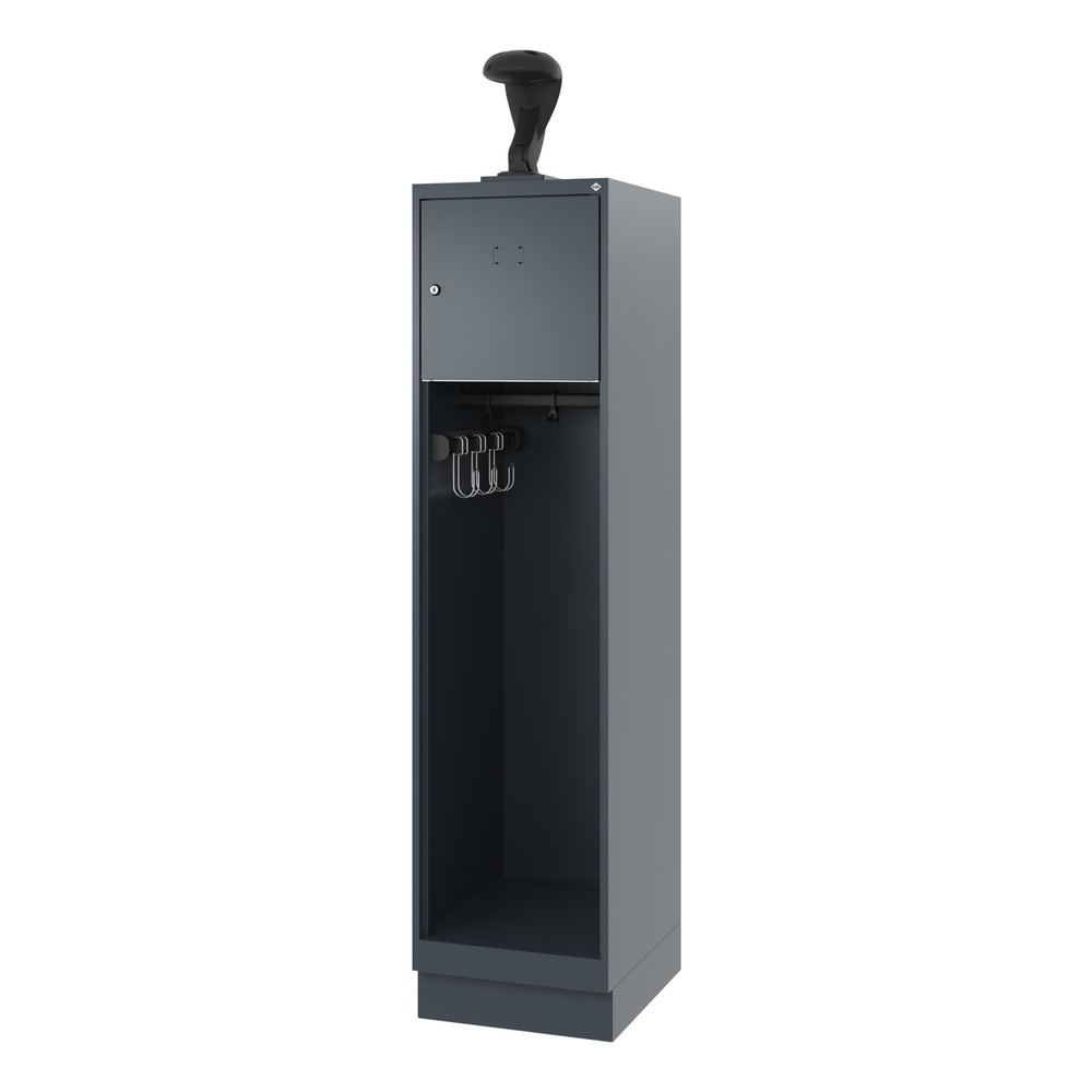 Produktabbildung Nr. 5: C+P Vestiaire pompier YOUNGSTER, socle, 1 compartiment, HxlxP 1 530 x 400 x 500 mm, gris anthracite, avec support de casque
