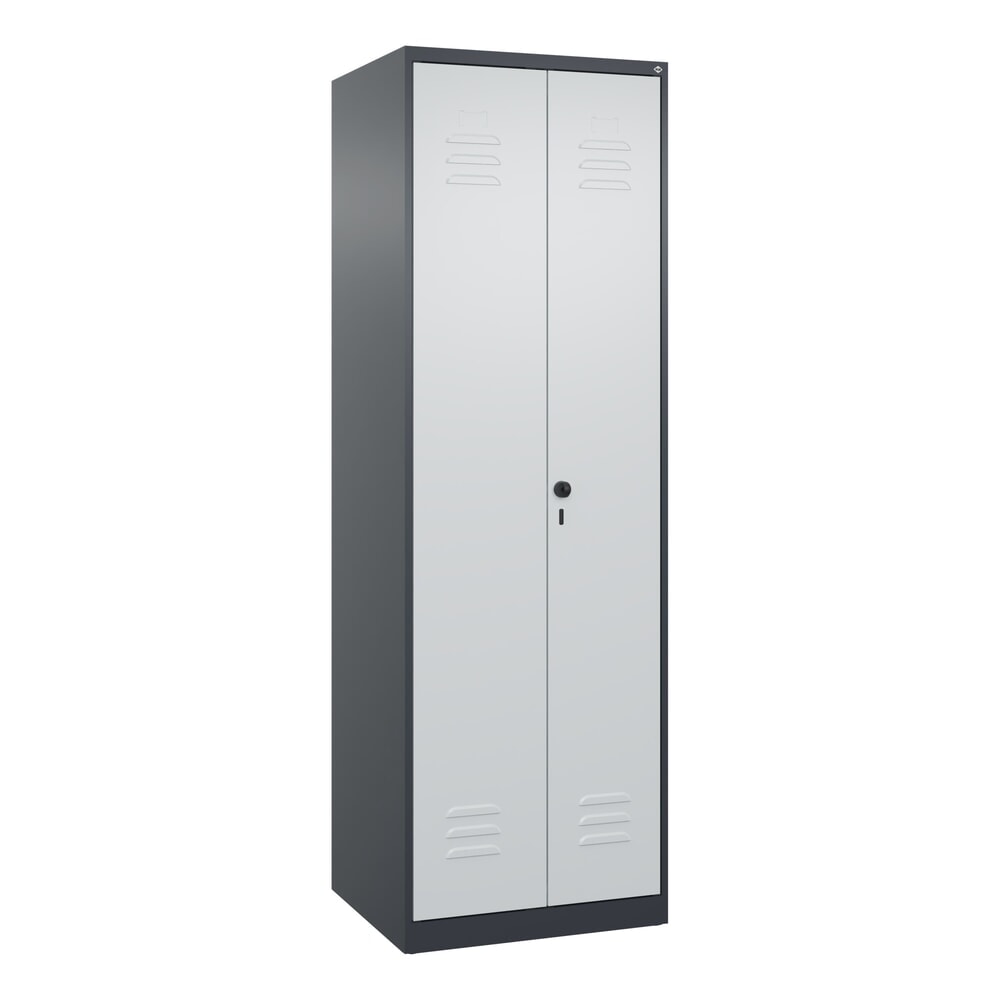 C+P Wäsche-Spind Classic PLUS, 2 Abteile, HxBxT 1.850 x 600 x 500 mm, anthrazitgrau, lichtgrau, für Vorhängeschloss, mit Mitteltrennwand N° de l'image du produit 9 : C+P Wäsche-Spind Classic PLUS, 2 Abteile, HxBxT 1.850 x 600 x 500 mm, anthrazitgrau, lichtgrau, für Vorhängeschloss, mit Mitteltrennwand