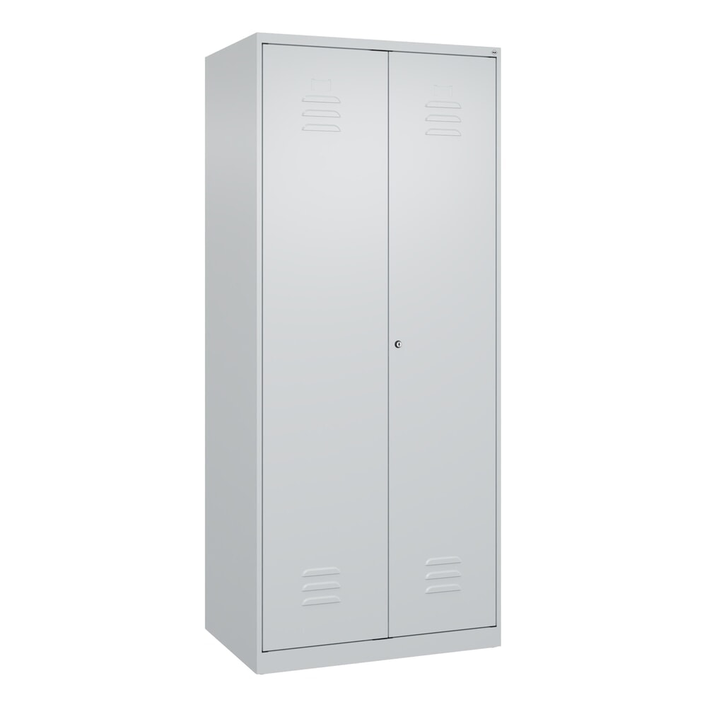 N° de l'image du produit 9 : C+P Wäsche-Spind Classic PLUS, 2 Abteile, HxBxT 1.850 x 800 x 500 mm, lichtgrau, lichtgrau, Zylinderschloss, mit Mitteltrennwand