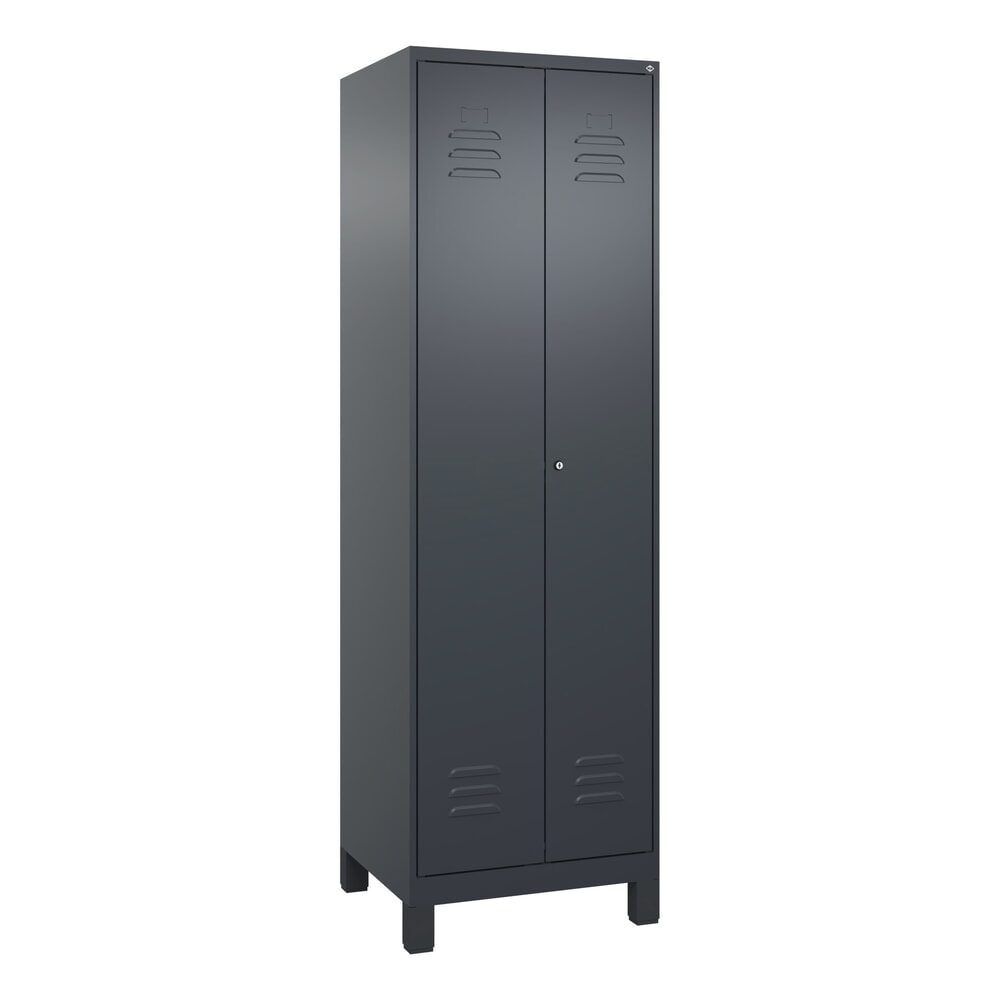 C+P Wäsche-Spind Classic PLUS, Füsse, 2 Abteile, HxBxT 1.950 x 600 x 500 mm, anthrazitgrau, anthrazitgrau, Zylinderschloss, mit Mitteltrennwand Produktabbildung Nr. 9: C+P Wäsche-Spind Classic PLUS, Füsse, 2 Abteile, HxBxT 1.950 x 600 x 500 mm, anthrazitgrau, anthrazitgrau, Zylinderschloss, mit Mitteltrennwand