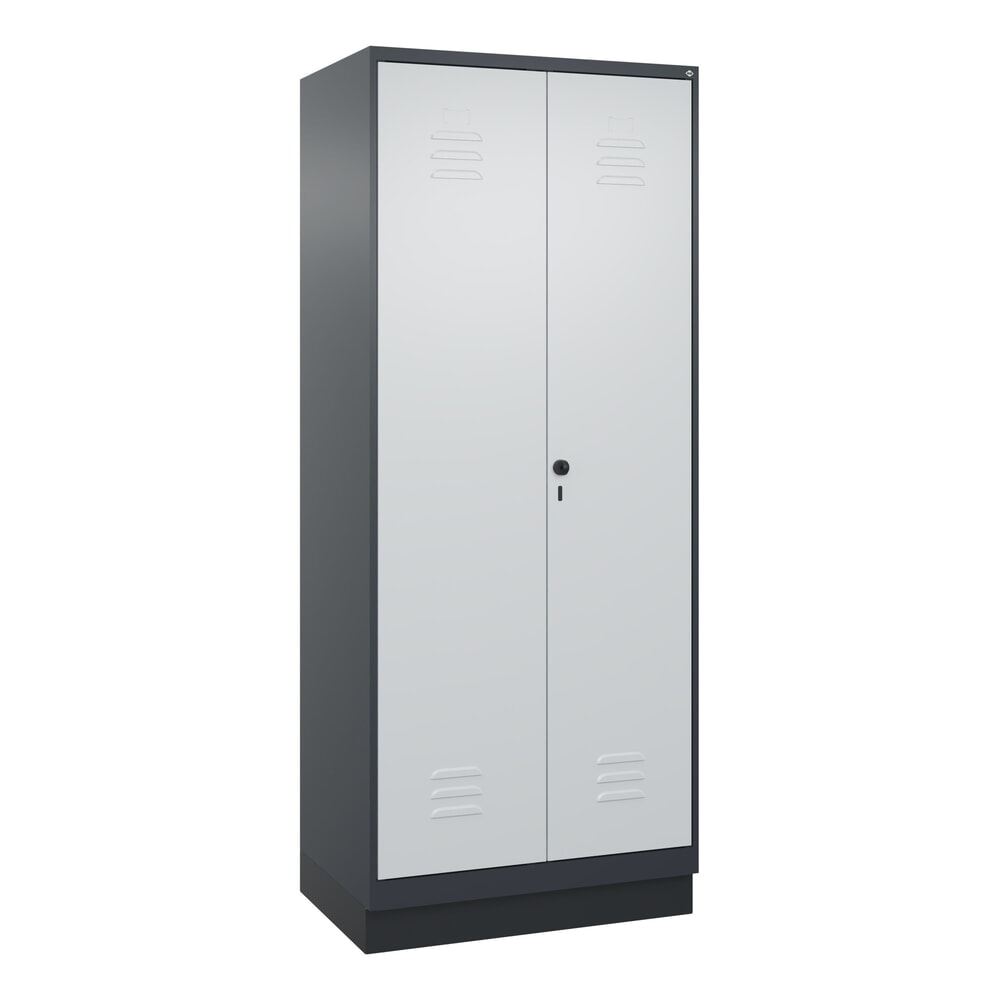 C+P Wäsche-Spind Classic PLUS, Sockel, 2 Abteile, HxBxT 1.950 x 800 x 500 mm, anthrazitgrau, lichtgrau, für Vorhängeschloss, mit Mitteltrennwand N° de l'image du produit 9 : C+P Wäsche-Spind Classic PLUS, Sockel, 2 Abteile, HxBxT 1.950 x 800 x 500 mm, anthrazitgrau, lichtgrau, für Vorhängeschloss, mit Mitteltrennwand